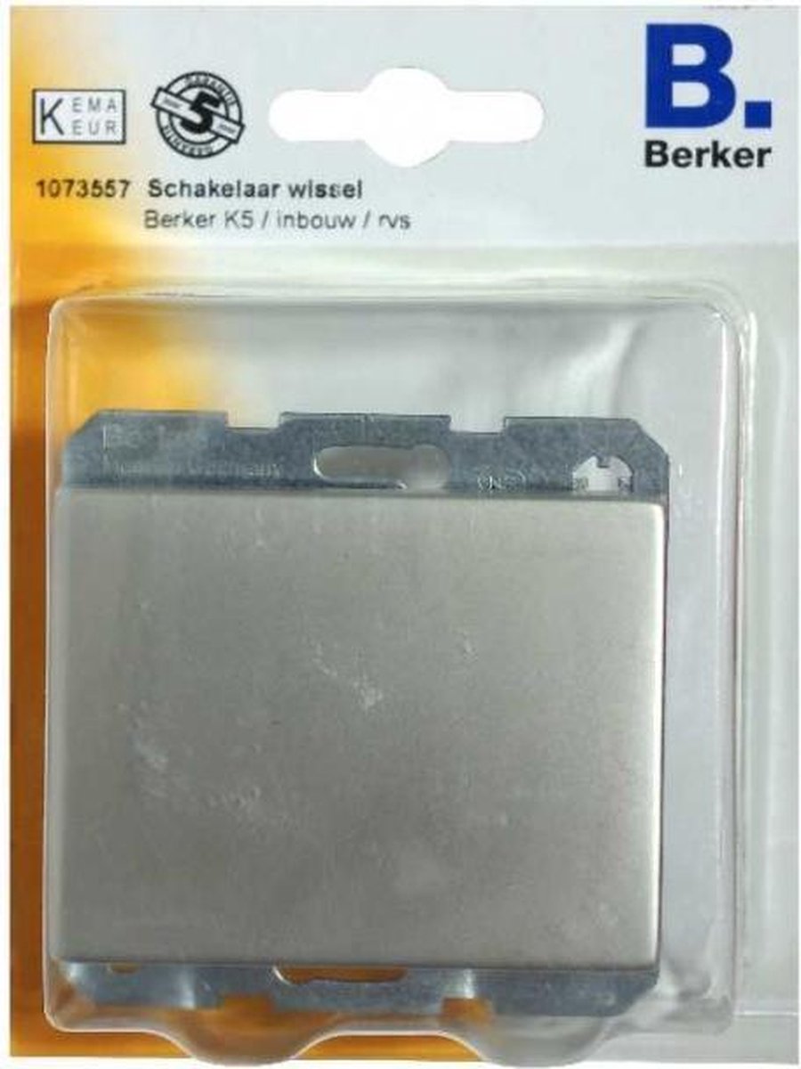 BERKER K5 RVS - Wisselschakelaar - Inbouw