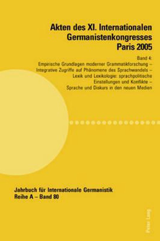 Akten des XI. Internationalen Germanistenkongresses Paris 20 ... - cover