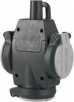 ABL 3-Weg Stekker Hangend Massief Rubber IP54 Grijs/Zwart - 1173-563 - E3K2G