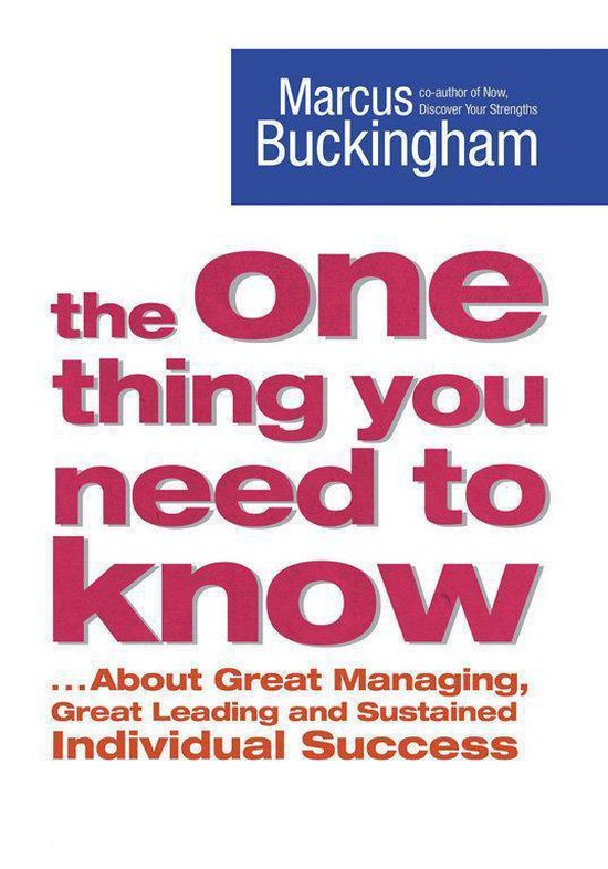 The One Thing You Need to Know - cover