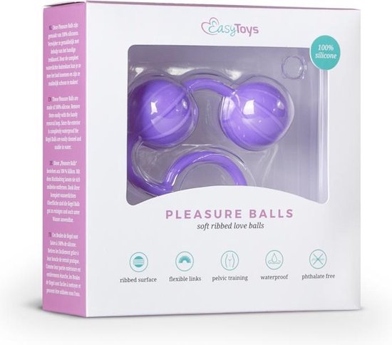 Vaginale Balletjes Verticale Ribbels - Paars