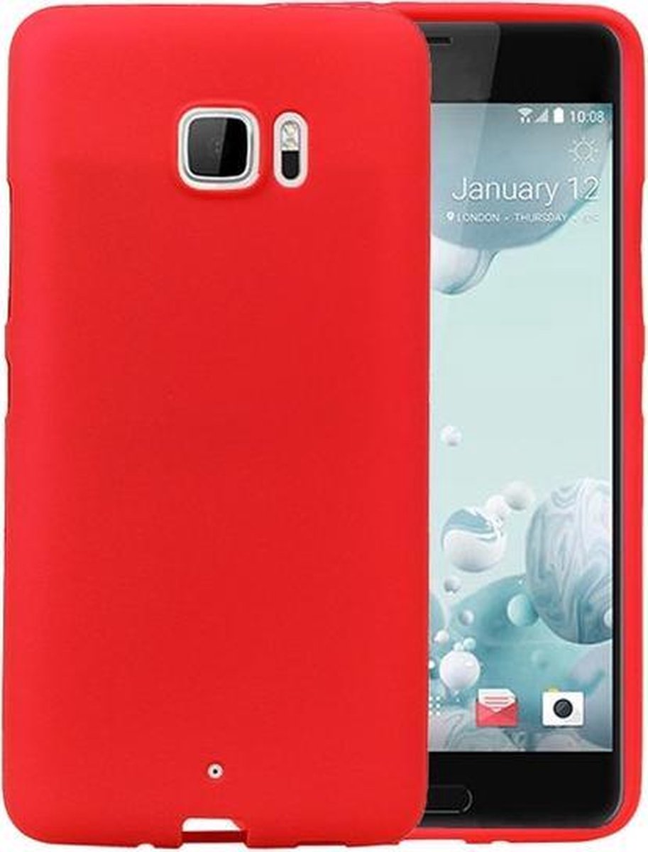 BestCases.nl Rood Zand TPU back case cover hoesje voor HTC U Ultra