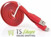 Micro USB 3.0 Kabel Datacable 1 meter Universeel Red Rood