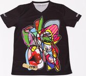 Musou*a-pop T-shirt Cherry (slimfit/dryfit) zwart XL