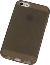 Apple iPhone 5 / 5S TPU Hoesje Transparant Grijs ?Back Case Bumper Hoes Cover