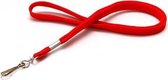 Keycord rood 90 cm musketonhaak 10 stuks