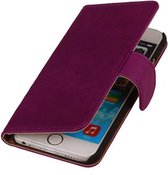 Couverture Bookstyle en cuir lavé pour iPod Touch 5 Violet