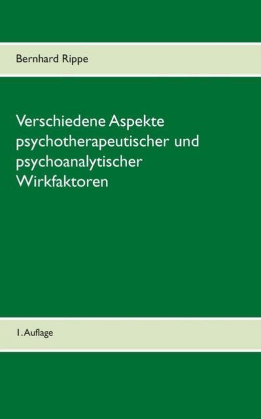 Verschiedene Aspekte psychotherapeutischer und psychoanalyti ... - cover