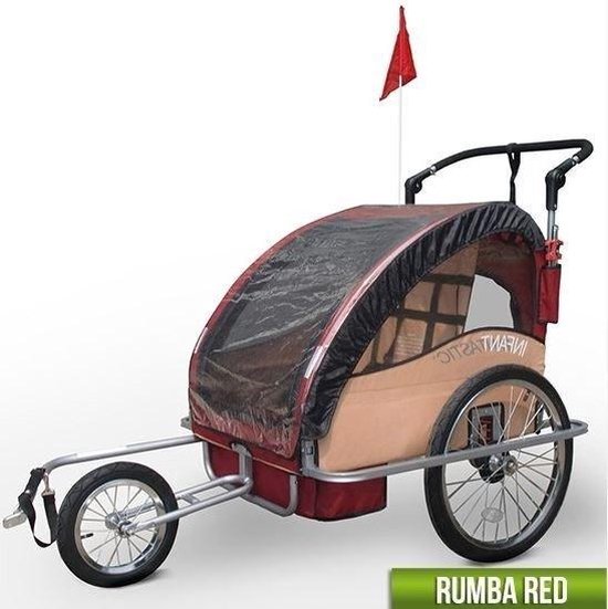 Kinderfietskar / fietskar / baby jogger Rumba Red hardloopbuggy