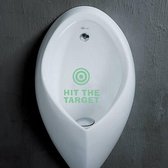 Toilet Badkamer Wc Lichtgevende Sticker -  Hit the target -  Fluorescerende Stickers toilet Decor Sticker - 12,5 x 12,5 cm