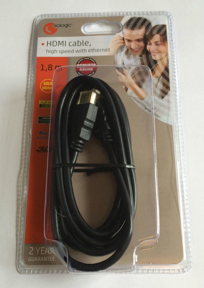 HDMI Kabel 1,8 m High Speed met Ethernet