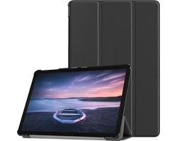 Tri-Fold Book Case met Wake/Sleep - Geschikt voor Samsung Galaxy Tab S4 10.5 Hoesje - Zwart
