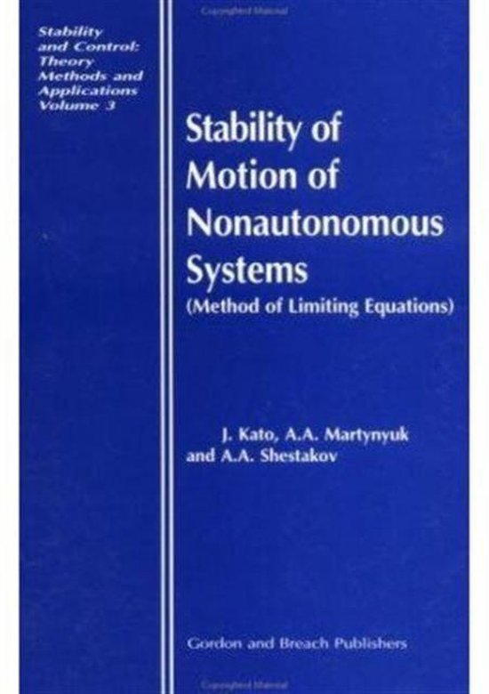 Stability of Motion of Nonautonomous Systems (Methods of Lim ... - cover