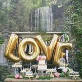 L.O.V.E. ballon Gouden Letters 90 cm hoog - Pride kings