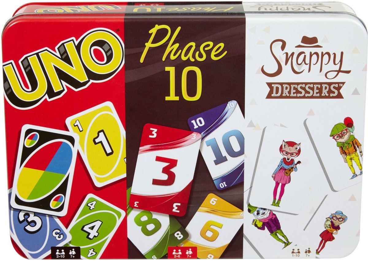 Uno, Phase 10 en Snappy Dressers Bundel, Games