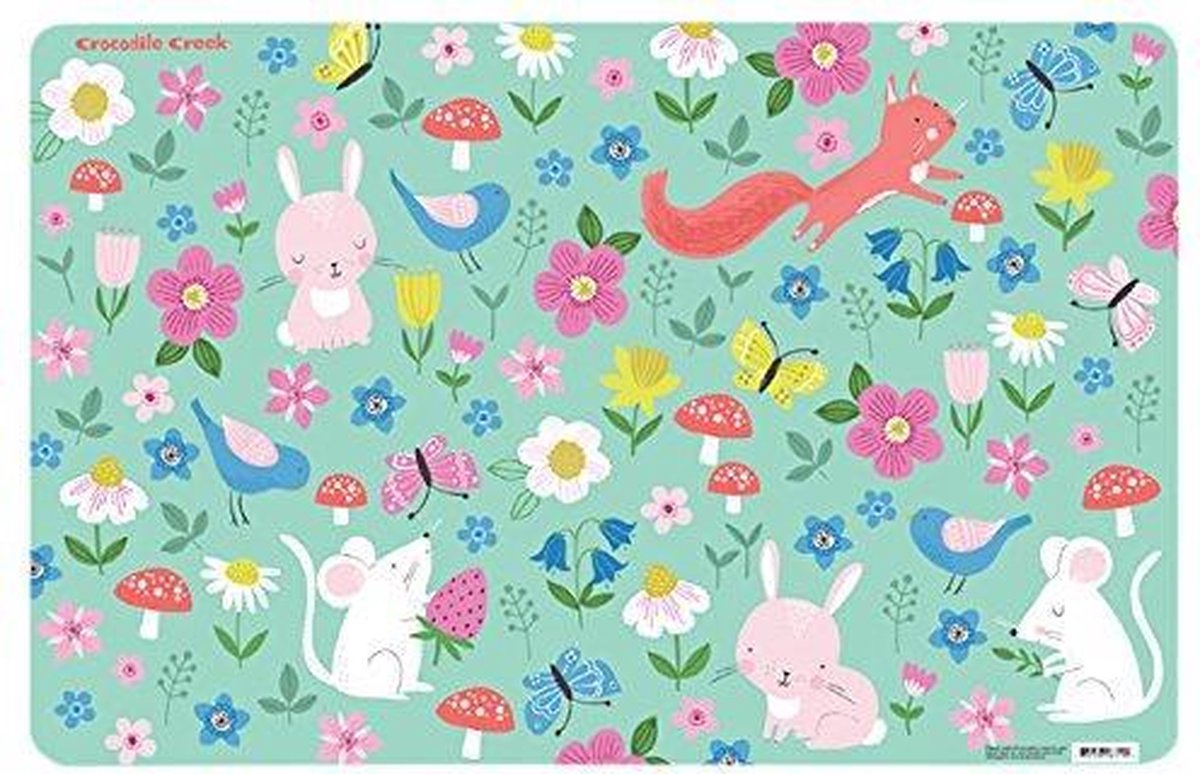 Crocodile Creek Placemats Backyard Friends