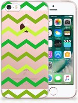 iPhone SE | 5S Uniek TPU Hoesje Zigzag Groen