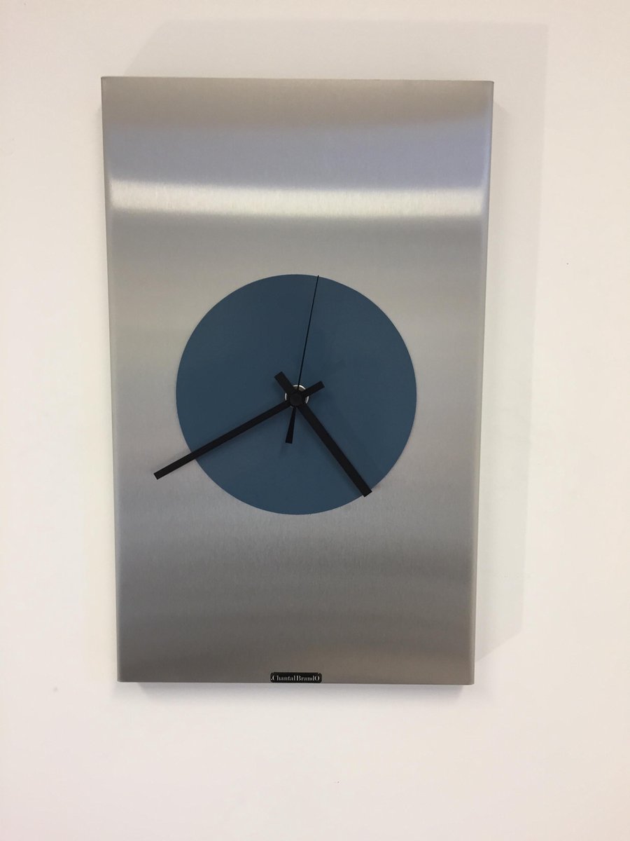 Wandklok OSLO SteelBlue Modern Design