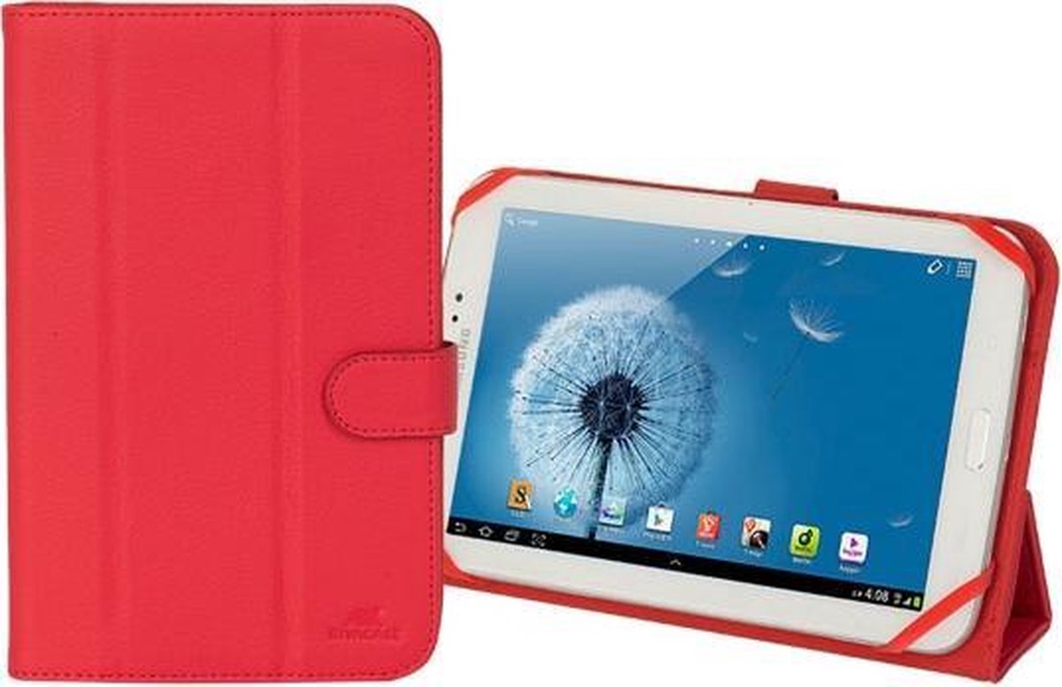Rivacase 3132 - tablethoes - universeel - 7 inch tablet - rood - kunstleder