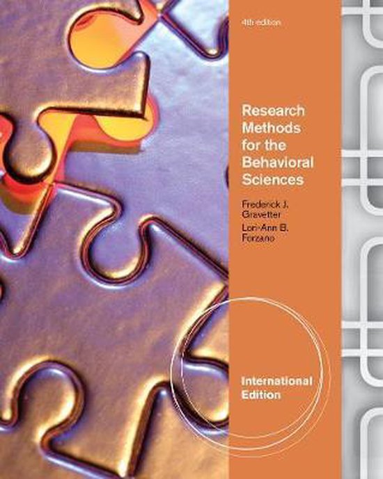 Research Methods For Behavioral Sciences