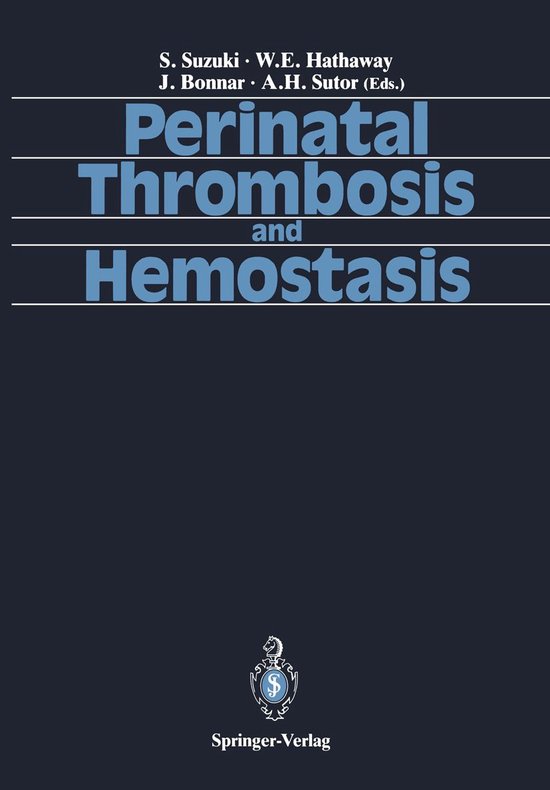 Perinatal Thrombosis and Hemostasis - cover