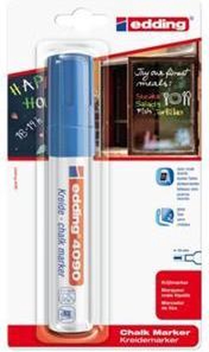 Krijtstift edding 4090 window blok 4-15mm blauw