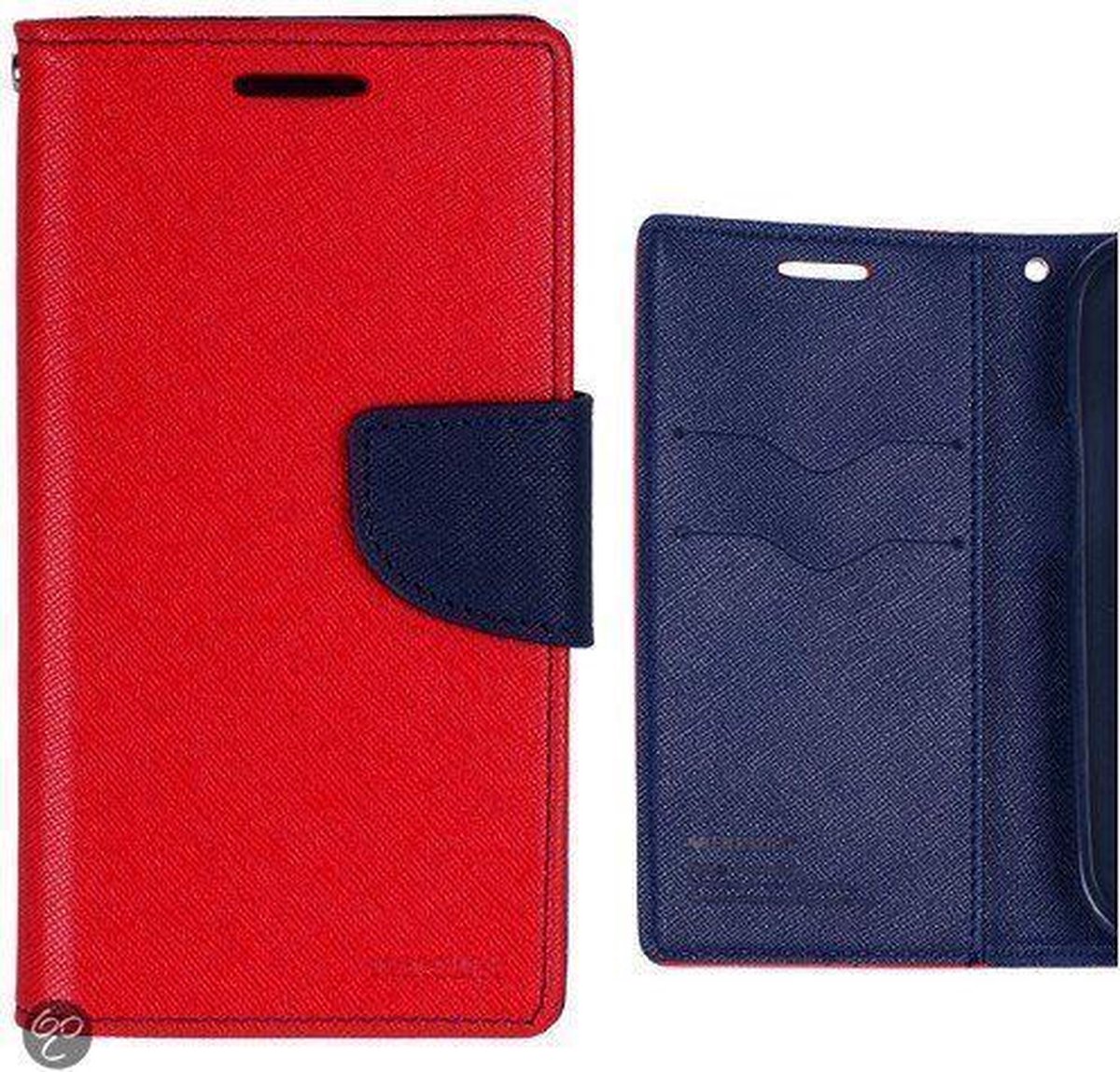 Mercury Diary case cover hoesje iPhone 5/5S rood/blauw