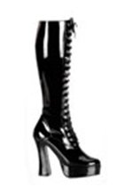 Pleaser - ELECTRA-2023 Kniehoge laarzen - US 13 - 44 Shoes - Zwart