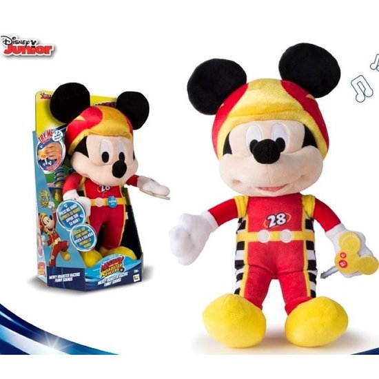 Peluche Mickey Roadster Racers Funny Sounds - 30 cm | bol.com