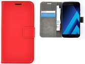 Rood Wallet Bookcase Telefoonhoesje Samsung Galaxy A5 (2017)