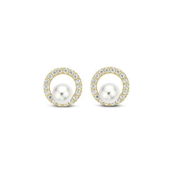 Nouvelle boucle d'oreille en perles Bling Gold 9NBG 0019 - Zircone - 3 mm - Or