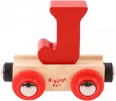 Bigjigs - Rails - Naamtrein - Letter J - Geel