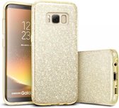 HB Hoesje Geschikt voor Samsung Galaxy S8 Plus - Glitter Back Cover - Goud