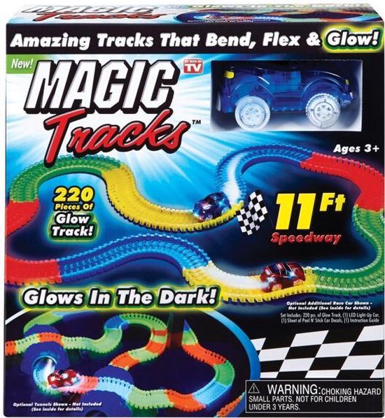 Magic Tracks Glow In The Dark Racebaan - Flexibele Amazing Roads LED licht  | bol.com