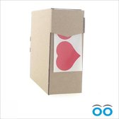 Sluitsticker - Sluitzegel - Glans rood | Hartjes - Hart | Rode hart etiketten (doos van 500 stuks)