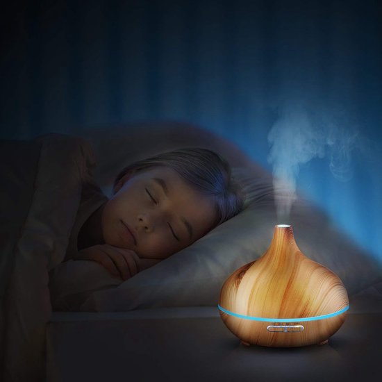 O'dor® Aroma Diffuser - 2 flesjes 100% PURE Etherische Olie - Luchtbevochtiger - Aromatherapie - Geurverspreider - Etherische olie - Verstuiver - Aromadiffusers - Lichtbruin