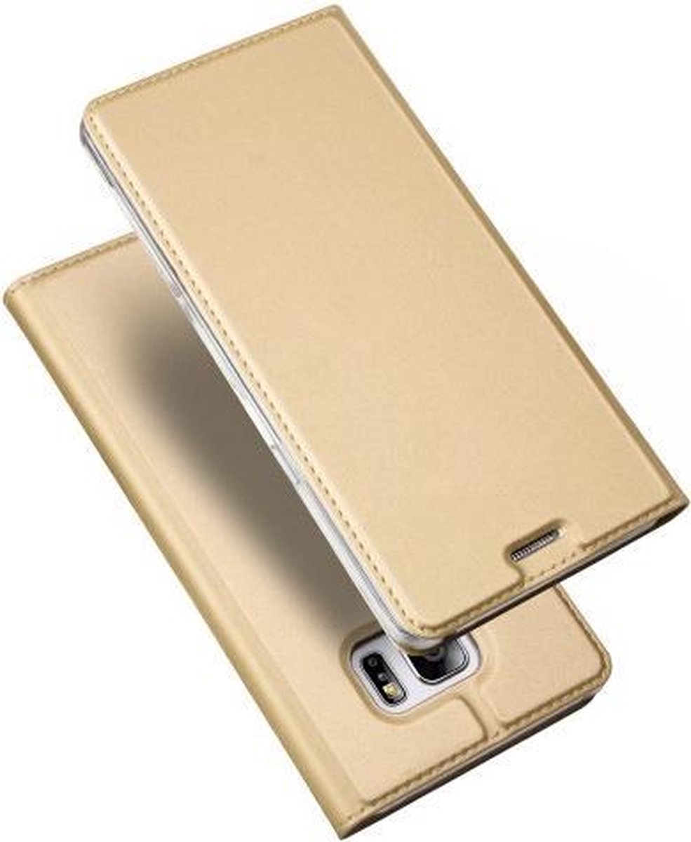 Luxe goud agenda wallet hoesje Samsung Galaxy S7 Edge
