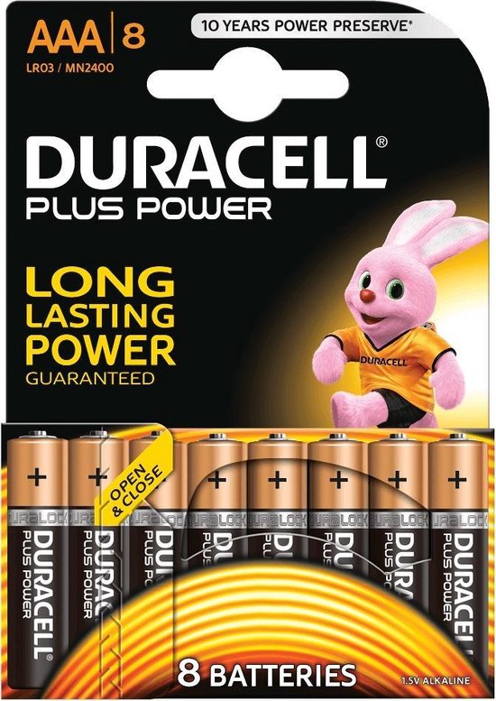 Duracell MN2400B8 household battery Singleuse battery AAA Alkaline 1,5