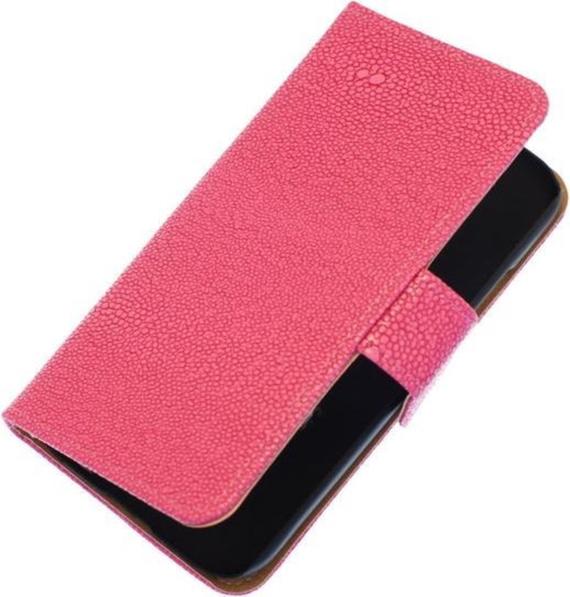 Roze Ribbel booktype wallet cover hoesje voor Samsung Galaxy Note 3