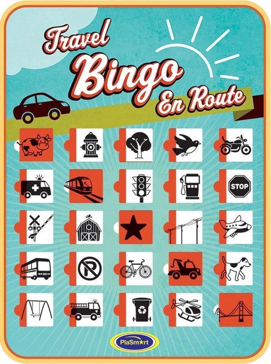 kroeg Verdrag Wegenbouwproces Autobingo reisspel voor kinderen - Travel Bingo - Set van 2 auto  bingokaarten | Games | bol.com