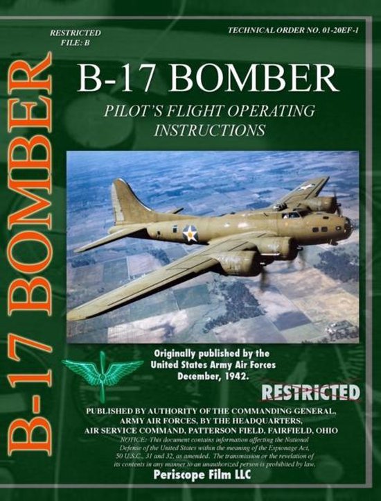 B-17 Pilot's Flight Operating Instructions - cover