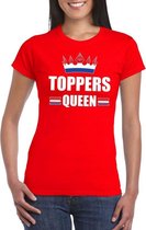 Toppers Queen verkleedkleding - Rood dames shirt L