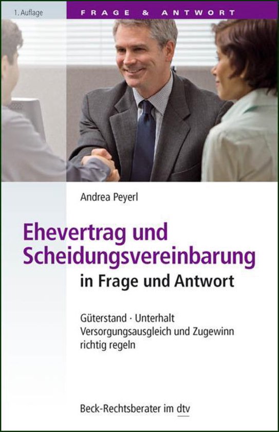 Foto: Beck rechtsberater im dtv 50681 ehevertrag und scheidungsvereinbarung in frage und antwort