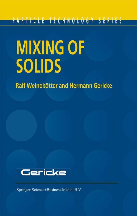 Particle Technology Series 12 - Mixing of Solids - cover