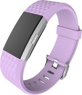 Siliconen polsbandje voor de Fitbit Charge 2 - Lila Paars - Small