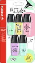 STABILO BOSS MINI Pastellove markeerstift 5 stuk(s) Groen, Oranje, Roze, Violet, Geel