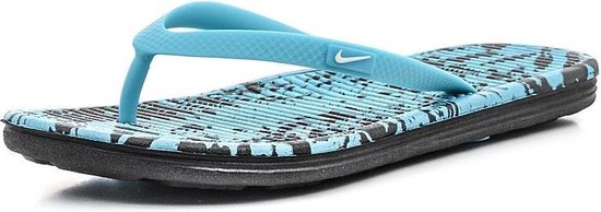 Nike Solarsoft 2 Print - Slippers - Blauw;Zwart - Dames - Maat 39 | bol.com