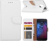 Xssive Hoesje voor Motorola Moto G5S Book Case - geschikt voor 3 pasjes - Wit