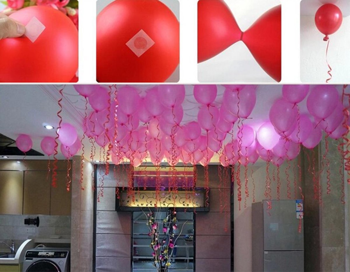 Ballonnen tape, ballonnen laten hangen zonder helium - Merkloos