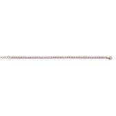 New Bling 9NB 0232 Zilveren tennisarmband - zirkonia rond 3 mm - lengte 17 + 3 cm - rosékleurig